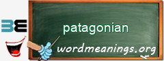 WordMeaning blackboard for patagonian